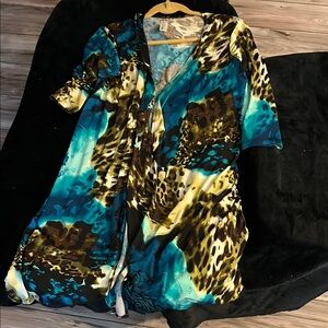 Emma & Michele Multicolor Animal Print Dress